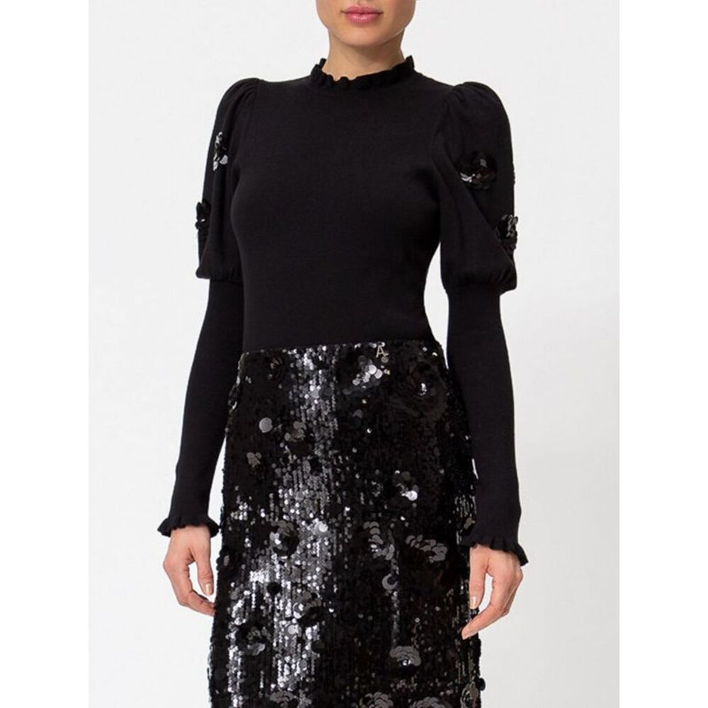 Actitude Twinset Women Actitude Twinset Ruffle Neck Slim Fit Jumper With Sequins
